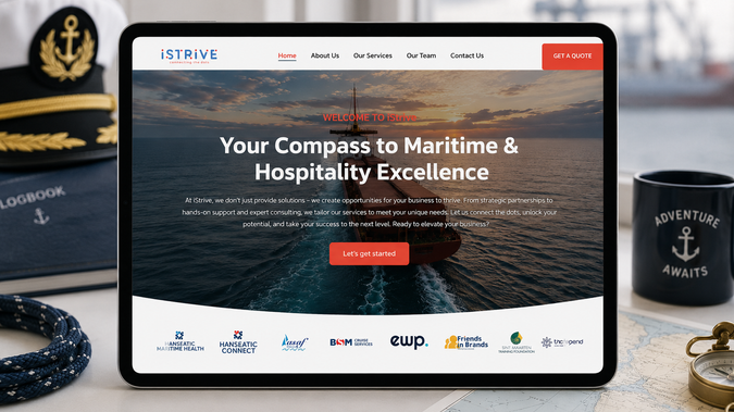 iStrive Consultancy: A fully custom-built Wix Studio site, redesigned from Wix Editor without using a template.