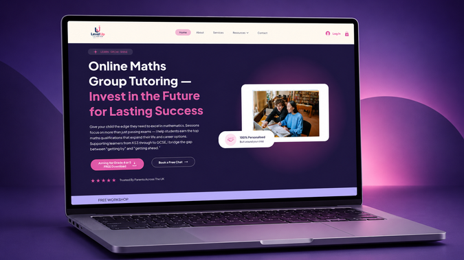 Level Up Tutoring : Level Up Tutoring on Wix Studio By Max at MX Web Design