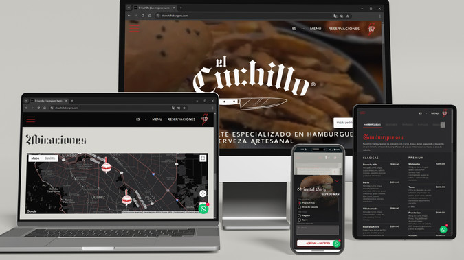 El Cuchillo: Website and Web Application for Burgers & Craft Beers Restaurant in Ciudad Juarez. 