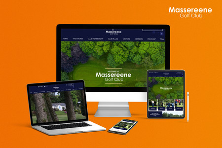 Massereene Golf Club: The site was a complete rebuild of a very old pre-existing site, the photography images and all Graphic Design. We are part of the build. The site has integrations with a number of different platforms, and whilst three years old, I continue to manage the site and all social media for the Golfclub.