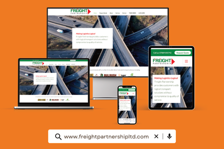 Freight Partnership: Returning customer who wanted a refresh on his previously built website. Customer also requested new links to external websites where he was in partnership with the site is also created with dynamic pages.