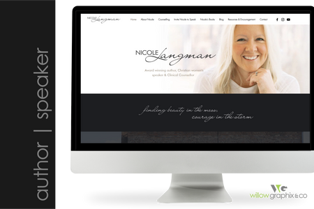 Nicole Langman: Our client was looking to have her brand developed and create an online presence to establish her following for her new book launch.  We created Nicole's logo, monthly Newsletter, developed all Marketing Collateral and designed and maintain Nicole's website.
