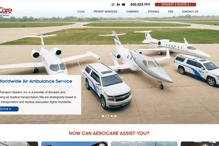 AeroCare: AeroCare Medical Transport System, Inc. is a provider of domestic and international fixed-wing air medical transportation