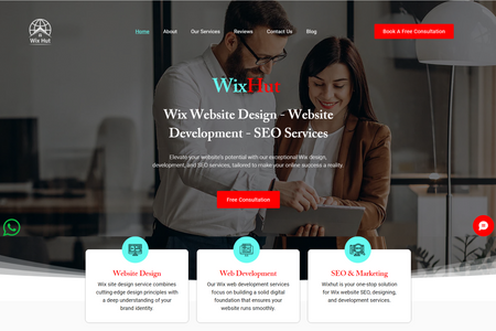 WixHut: WixHut.com is our portfolio website, showcasing our expertise in Wix website design. With a sleek and user-friendly interface, it features a diverse range of projects we have created.

Visitors can explore captivating visuals and detailed descriptions of each project, gaining insight into our design style and capabilities. From elegant layouts to seamless navigation, WixHut.com exemplifies our commitment to delivering exceptional websites. Whether it's business websites, e-commerce platforms, or personal blogs, each project on WixHut.com reflects our passion for creating visually stunning and functional websites.

Explore WixHut.com and see the dedication and passion we pour into every project. Ready to transform your online presence? Visit WixHut.com and let's start creating the perfect website for you today. Text us now to get started!