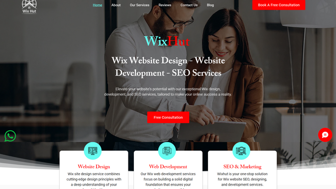 WixHut: WixHut.com is our portfolio website, showcasing our expertise in Wix website design. With a sleek and user-friendly interface, it features a diverse range of projects we have created.

Visitors can explore captivating visuals and detailed descriptions of each project, gaining insight into our design style and capabilities. From elegant layouts to seamless navigation, WixHut.com exemplifies our commitment to delivering exceptional websites. Whether it's business websites, e-commerce platforms, or personal blogs, each project on WixHut.com reflects our passion for creating visually stunning and functional websites.

Explore WixHut.com and see the dedication and passion we pour into every project. Ready to transform your online presence? Visit WixHut.com and let's start creating the perfect website for you today. Text us now to get started!
