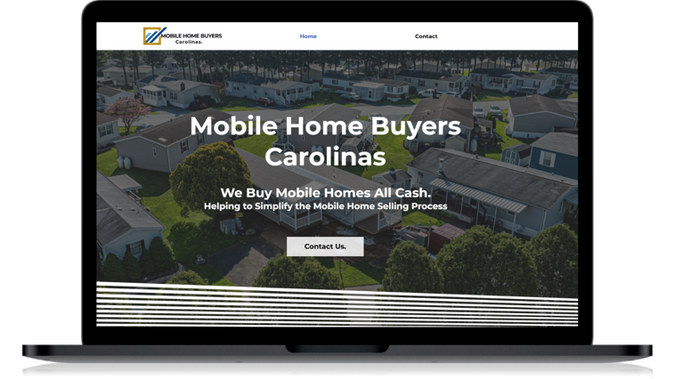 Mobile Home Buyers Carolinas: Mobile Home Buyers - Fully-Responsive, Content-Enhanced Website for a Client in North Carolina. This site also utilizes the shape divider feature, stock assets, animation, and a newly-branded logo (which I created)!