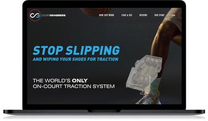Court Grabbers - eCommerce: Content, Video, & Animation-Enriched e-Commerce website for Court Grabbers - a unique, sports-related product which helps young athletes gain traction on the court, in the arena, etc!