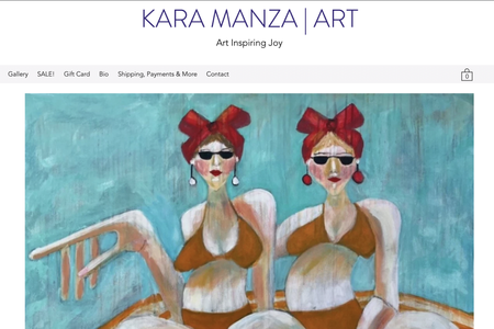 Kara Manza Art: SEO Optimization + Mobile Redesign: Art Shop & Portfolio