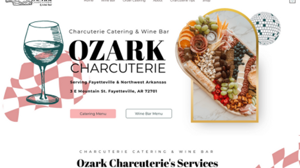 Ozark Charcuterie : Brand Redesign and Website Build. We Redesigned the branding and aesthetic to prepare for her new wine bar opening.  