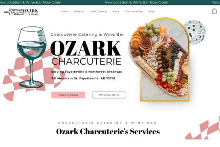 Ozark Charcuterie : Brand Redesign and Website Build. We Redesigned the branding and aesthetic to prepare for her new wine bar opening.  