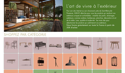 WAHO: Site vitrine et boutique en ligne