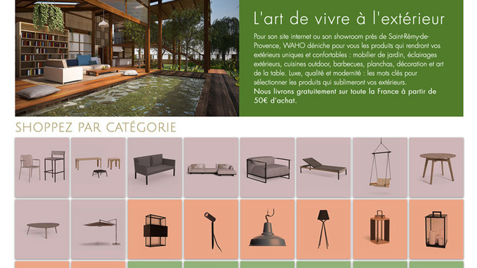 WAHO: Site vitrine et boutique en ligne