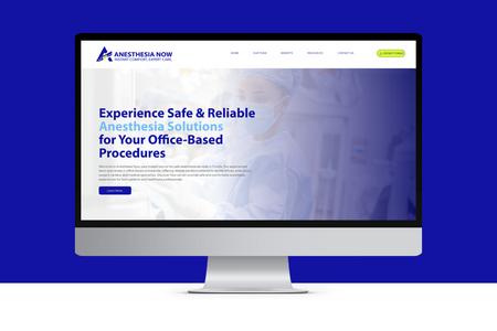 Anesthesia Now: Web Design, Brand Development, Logo Design 

