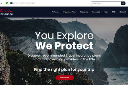 Travel with Insurance: Travel Insurance Company. Brand design, brand strategy and website development.