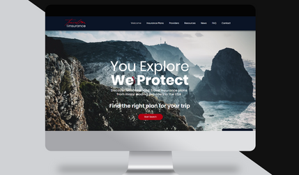Travel with Insurance: Travel Insurance Company. Brand design, brand strategy and website development.