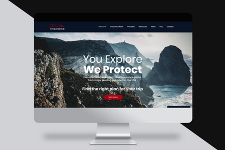 Travel with Insurance: Travel Insurance Company. Brand design, brand strategy and website development.