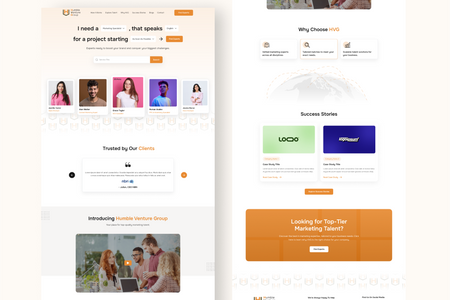Humble Venture Group: This is my client Damo's project, where I designed the Figma mockup, developed the website in Wix Studio, and built custom filter functionality.