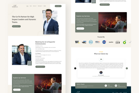 Matt Moran: This is my client Matt's project, where I designed the Figma mockup and developed the website in Wix Studio.