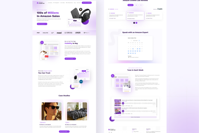 Amazon Growth Lab: This is my client Yonah project, where I designed the Figma mockup and developed the website in Wix Studio.