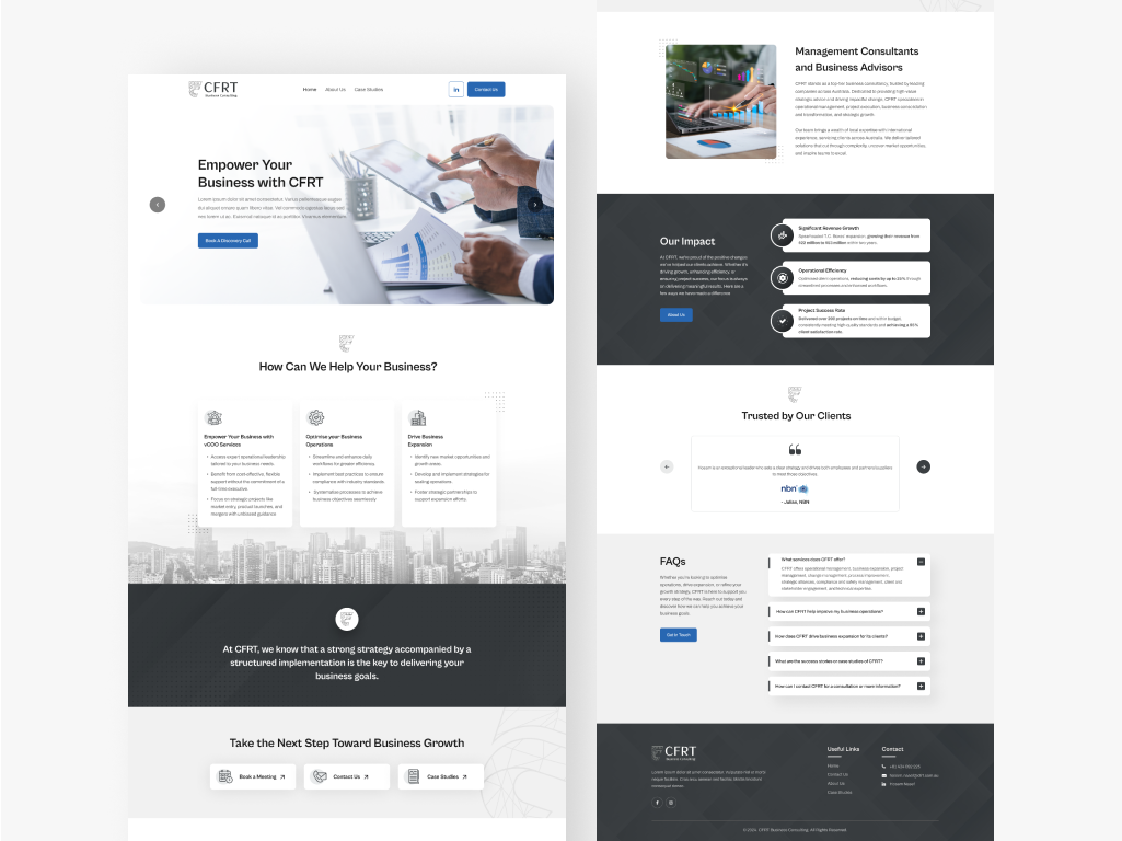 CFRT Business Consulting website