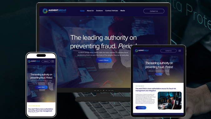 Audient Group: In this project, we developed a conversion-focused, visually refined website. Every element was intentionally designed to guide users, improve engagement, and drive action. We aligned the design with the brand’s positioning to elevate credibility and stand out in the market. The result is a high-performing digital presence built to turn traffic into real business.