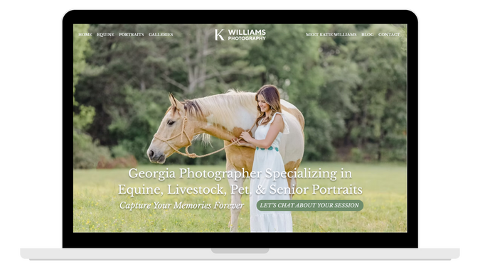 K. Williams Photography: Custom Website Design and Search Engine Optimization for a professional photographer.
The client had a previous website on another platform, but wanted something built with more customizable options like scroll effects, and animations. 
Their new website is now better optimized for search engines, and started showing up on the first page of Google within 2 weeks post launch. 