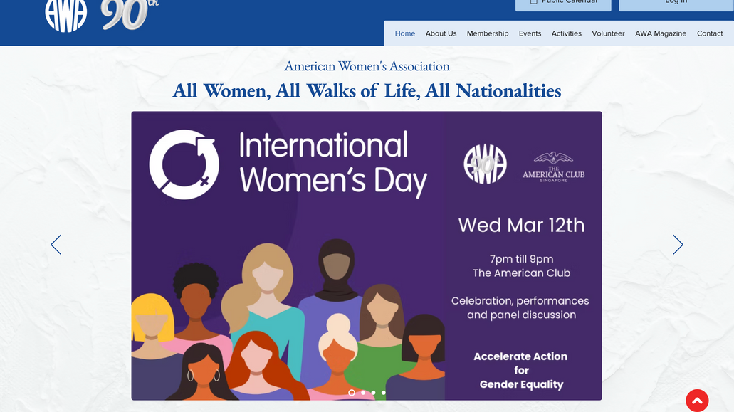 AWA Singapore: AWA Singapore is a membership community organization catering to women in Singapore of all nationalities, especially women and their families moving to Singapore for short-term work assignments (expats). AWA Singapore organizes various events for recreation, education, and general support for relocated families. Their website serves as a focal point for all event promotion, registration, and payment transactions (where applicable).

The current site was created almost 10 years ago and was based on the ASP.NET framework. AWA Singapore made a large initial investment to create the custom site as well as a large recurring annual cost to maintain and operate the site. With the advent of modern Content Management Systems (CMS), the organization embarked on a project to migrate their current site to a CMS that not only matched all of their current site functionality but also delivered this functionality for a much smaller ongoing investment. They chose the Wix platform based on the recommendation of a member with some prior experience with the platform.

The initial challenge for this project was to first understand all current business processes associated with their current website and to then map those processes to “off the shelf” functionality of the Wix platform. Where possible, processes that had been highly customized over time were standardized, thus allowing more processes to be mapped to standard Wix functions. Where a Wix process could not be identified, workarounds were put in place.

Having mapped all current processes to a standard Wix function, we then created a simple Brand Board based on their current site branding, supplementing it with typography options which were not available with the prior web framework. Next, we created data-driven pages for each section of the prior website, enabling organization staff to maintain the site content from Wix Collections (databases) without requiring the editing of site pages in the Editor. With all organization staff being volunteers, except for the General Manager – our Client, it was critical to create a website where long-term content management was easy and efficient.