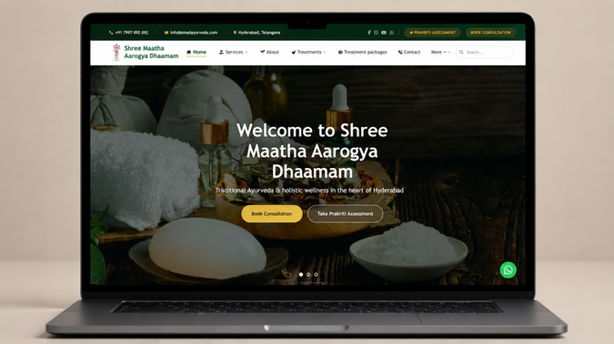 Smad: Ayurveda Clinic Website