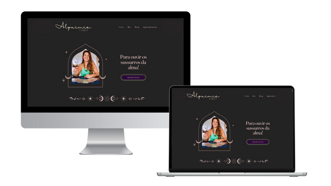 Alquimia Tarot: Desenvolvimento do site Alquimia Tarot no Wix Studio, com layout místico, acolhedor e responsivo. O objetivo foi criar um espaço digital que transmitisse confiança e espiritualidade, apresentando os atendimentos de Tarot, conteúdos autorais e depoimentos de clientes. O design reflete a essência do projeto, com uma atmosfera envolvente e navegação clara.

Diferenciais do projeto:
*Layout otimizado para desktop e mobile.
*Estilo visual místico e acolhedor, alinhado à identidade da marca.
*Estrutura clara para apresentação de atendimentos e serviços.
*Integração com agenda para facilitar o agendamento online.
*Espaço para publicação de textos e conteúdos autorais.
*Seção de depoimentos para reforçar credibilidade.
*SEO básico implementado para ampliar alcance e visibilidade online.