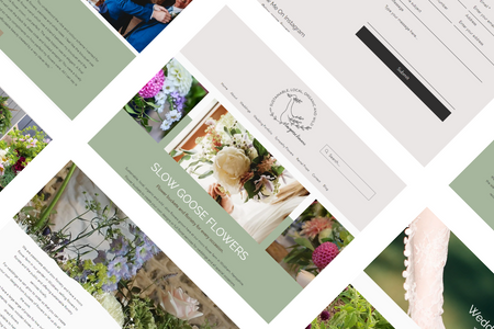 Slow Goose Flowers: This client had a great foundation of a website, but needed it to look more impacful and really showcase her work and flowers. 

I went through the content of the website, and focused on layout and design, agreeing on a colour palette and making the entire site look consistent and clean. 