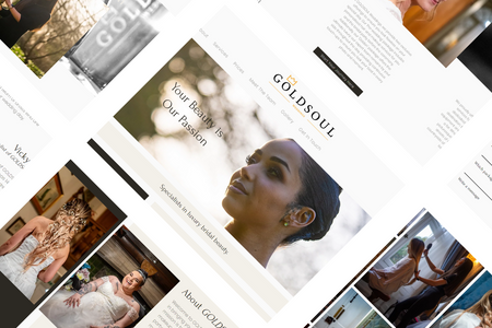GOLDSOUL Weddings: This client was looking for a website with a clean, minimal design that was very image heavy. She provided me with professional photo's she had done for her business, and we created the content with these as the feature. She was super happy with the result, see her review below!