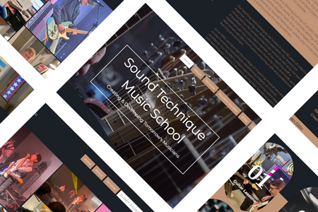 Sound Technique Music School: Simon needed a refreshed website with a new colour palette to showcase his music school services. This included a gallery page, a shop link and a services page. 