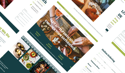 Little Delicious: These clients were setting up a brand new tapas delivery business, and needed a brand new website to showcase their food as well as provide an online ordering source for clients. It was a full designed, based on their branding, with Wix Restaurants integration to take clients from choosing tasty food, paying and getting it delivered to their door! 