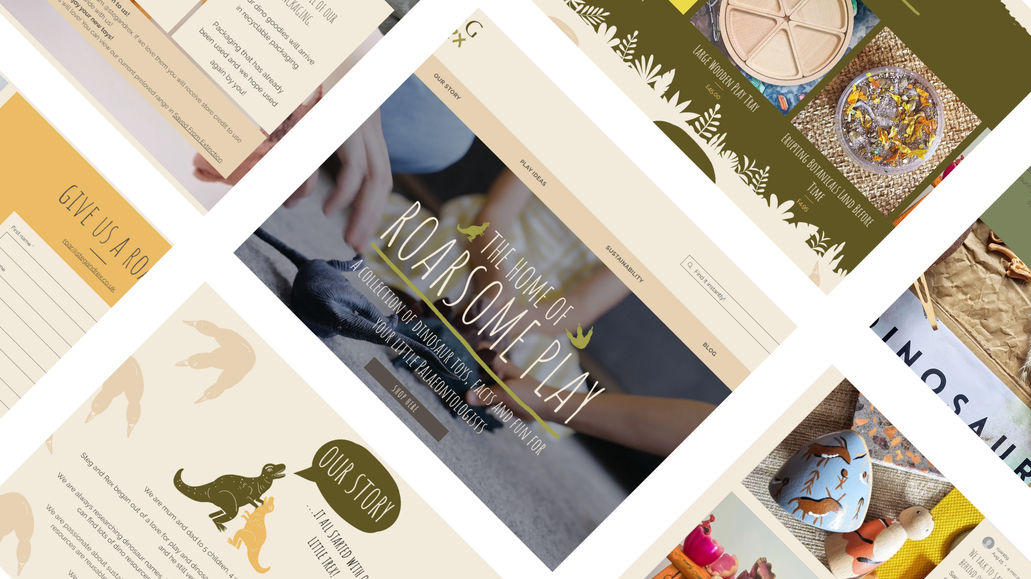 Steg And Rex: This amazing company needed a full redesign of their e-commerce website. They had a really beautiful brand established on their Insta, and needed the aesthetics and feel to match. It was a really fun design to build! 