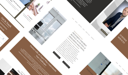 Revdirector.io: This client came to me with no branding or logo, so we established a nice clean colour palette to work with and with that created a simple text logo. We then pulled this design throughout the site, featuring a blog and services page, as well as contact form. 
