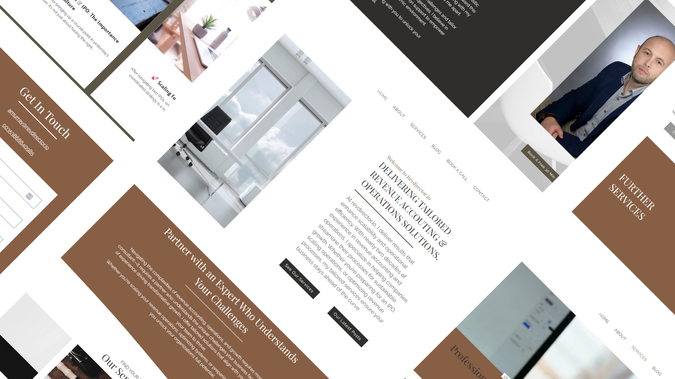 Revdirector.io: This client came to me with no branding or logo, so we established a nice clean colour palette to work with and with that created a simple text logo. We then pulled this design throughout the site, featuring a blog and services page, as well as contact form. 