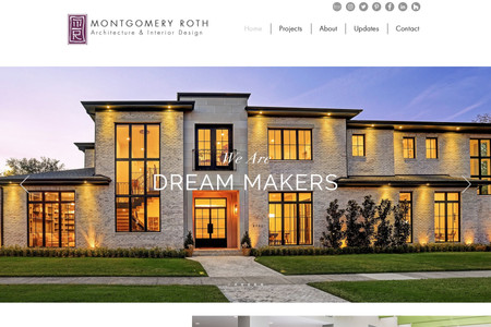 Montgomery Roth: Complete redesign with dynamic pages for all the projects.