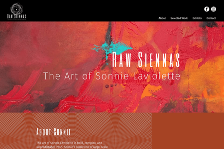 Raw Siennas: New website for artists Sonnie Laviolette