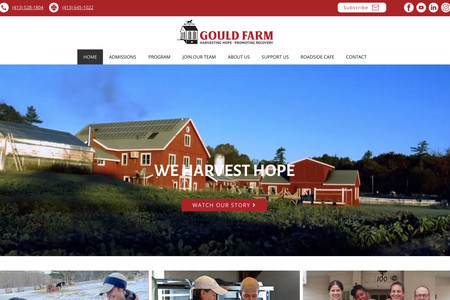 Gould Farm: This website has been migrated from WordPress to Wix and has been redesigned.