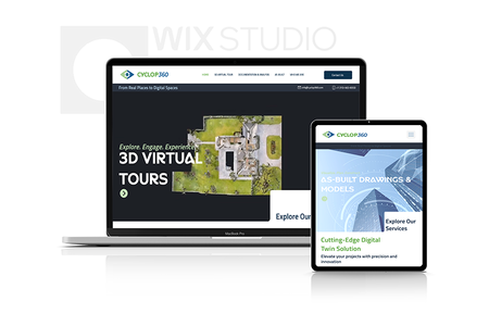 Cyclop360: Wix Studio Complet Design and Logo Branding