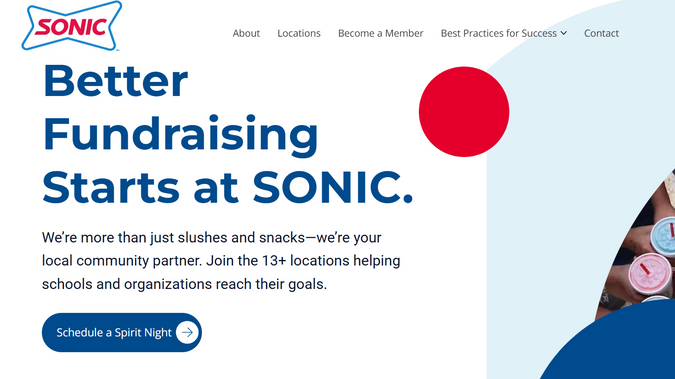 Sonic: Starting Gate Marketing designed and developed csrasonic.com, a purpose-built community fundraiser platform for a 13-location SONIC Drive-In franchise group operating across Augusta, GA and Aiken, SC. The project included a multi-location directory with individual store pages, a self-serve Spirit Night booking calendar, a best practices resource hub, and a downloadable marketing kit — all built on Wix Studio with local SEO architecture designed to drive visibility across every market the franchise serves.