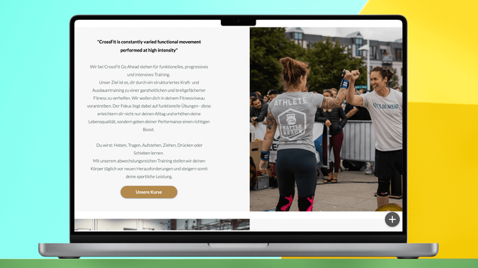 Crossfit: Moderne Website mit Buchungssystem implementiert.