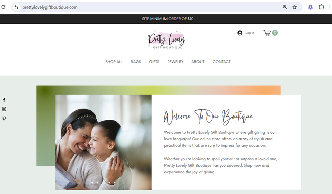 Pretty Lovely Gift Boutique: Design & Development, Product Details, Shipping, Taxes, Email Subscribe, and more.