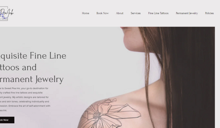 Sweet Pea Ink: Design & Development of site with Square Appointment Booking and Payment integrations and development of multiple forms.  