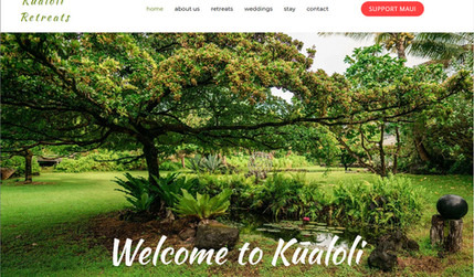 Kūaloli Retreats: Created new website for Hawaiian Retreat Center