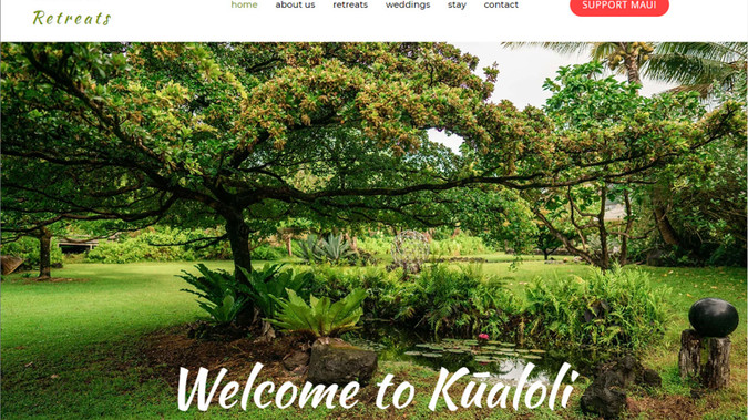 Kūaloli Retreats: Created new website for Hawaiian Retreat Center