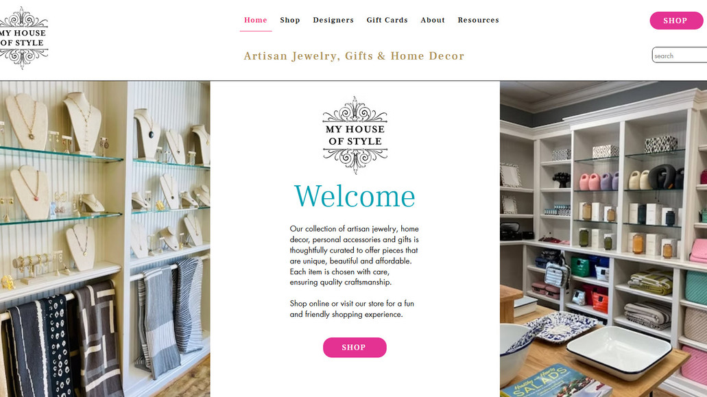 My House of Style: Completely redesigned website, online store, and updated SEO. 