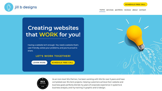 Jill B Designs: Created site