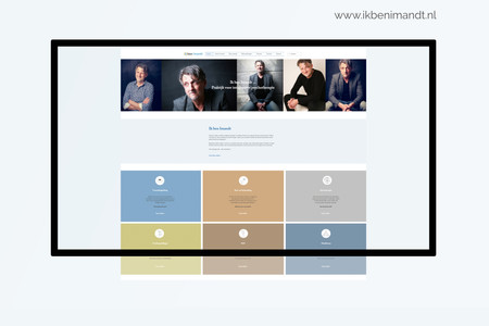 Ik ben Imandt: Basic website, colouring scheme for themes, icon design. Website for psychotherapist.