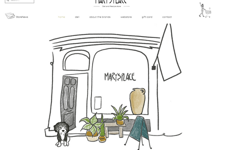 Mary's Place Store: Weekly online instruction sessions with owner Florien to develop her unique webstore together. Love the end product! Design by the House, Illustrations by Romi
